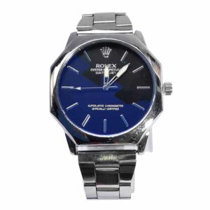 Reloj clasico, Rolex steel, negro