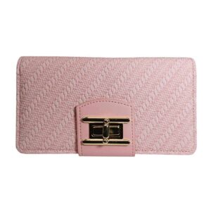 Billetera para mujer, hebilla, rosa