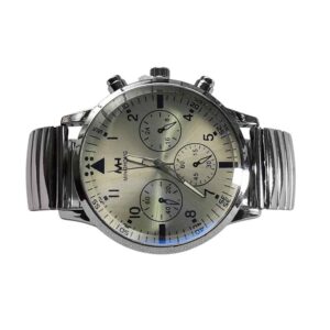 Reloj clasico, Correa autoajustable, 3 relojes blanco