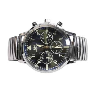 Reloj clasico, Correa autoajustable, 3 relojes negro