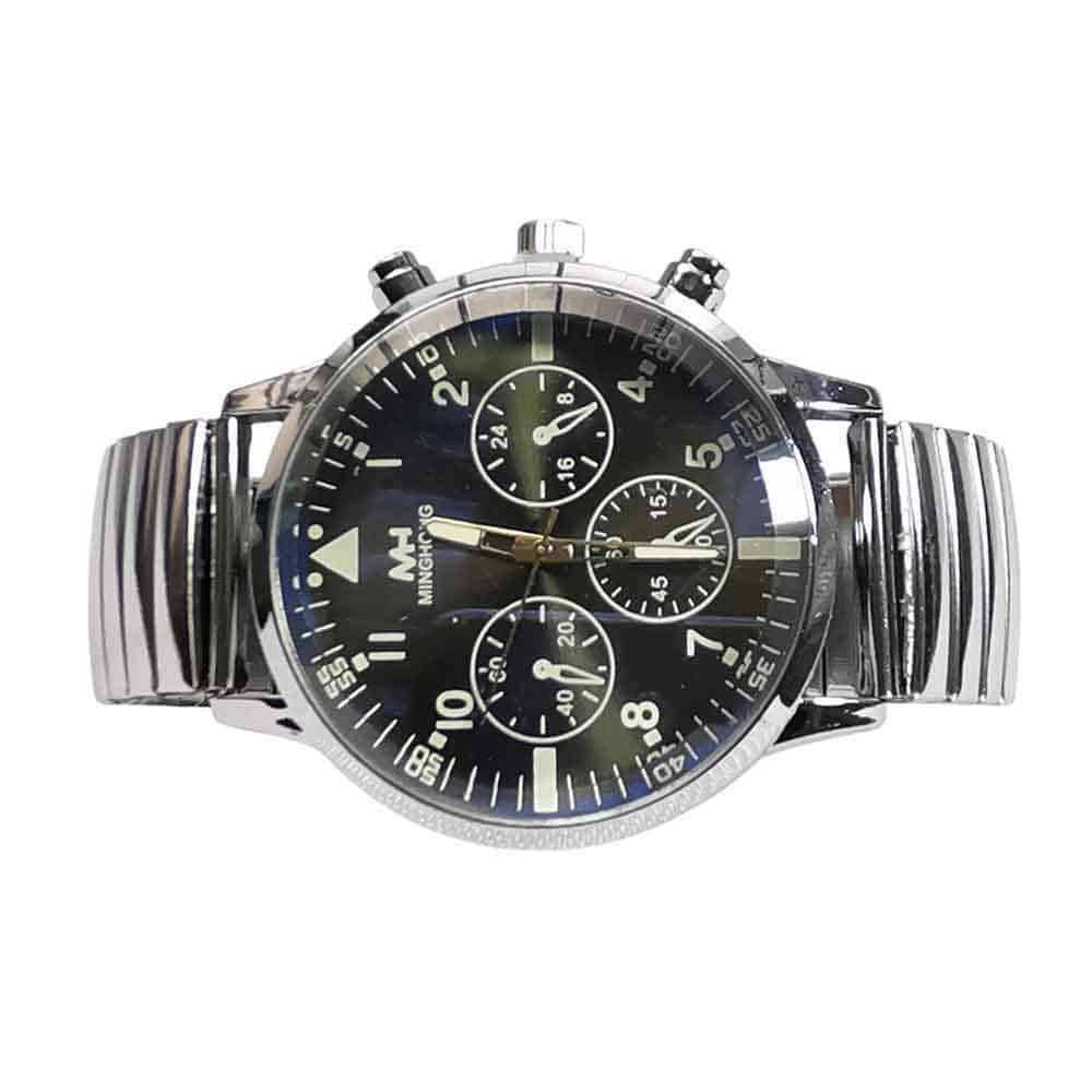 Reloj clasico, Correa autoajustable, 3 relojes negro