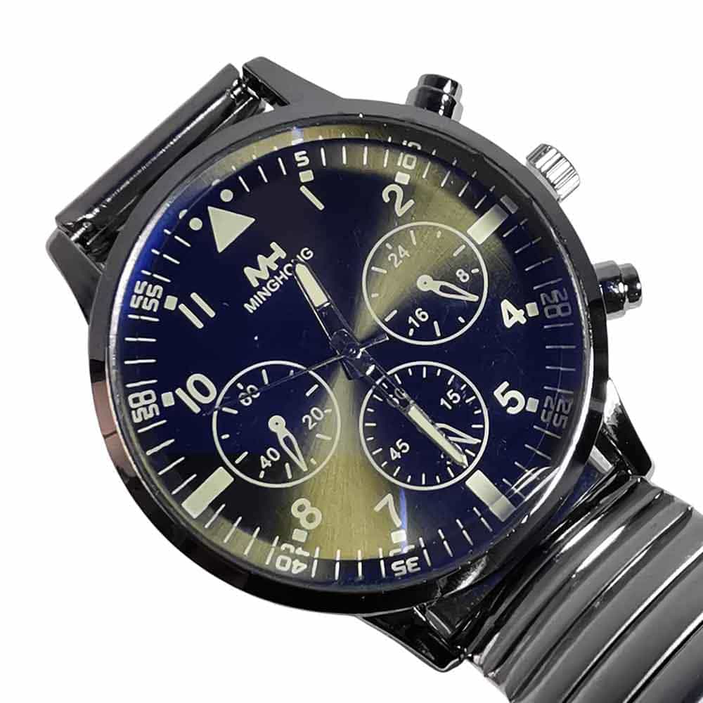 Reloj clasico, Correa autoajustable, 3 relojes negro - Imagen 3