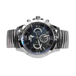Reloj clasico, Correa autoajustable, crono negro