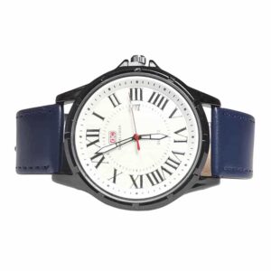 Reloj de calendario empresarial, romano, azul