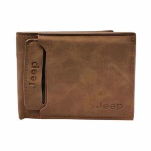 Billetera de hombre, jeep, porta tarjetas, camel