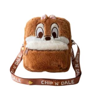 Cartera Bandolera disney de felpa, Chip n Dale