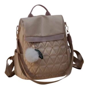 Mochila cartera antirrobo, Bordado, beige