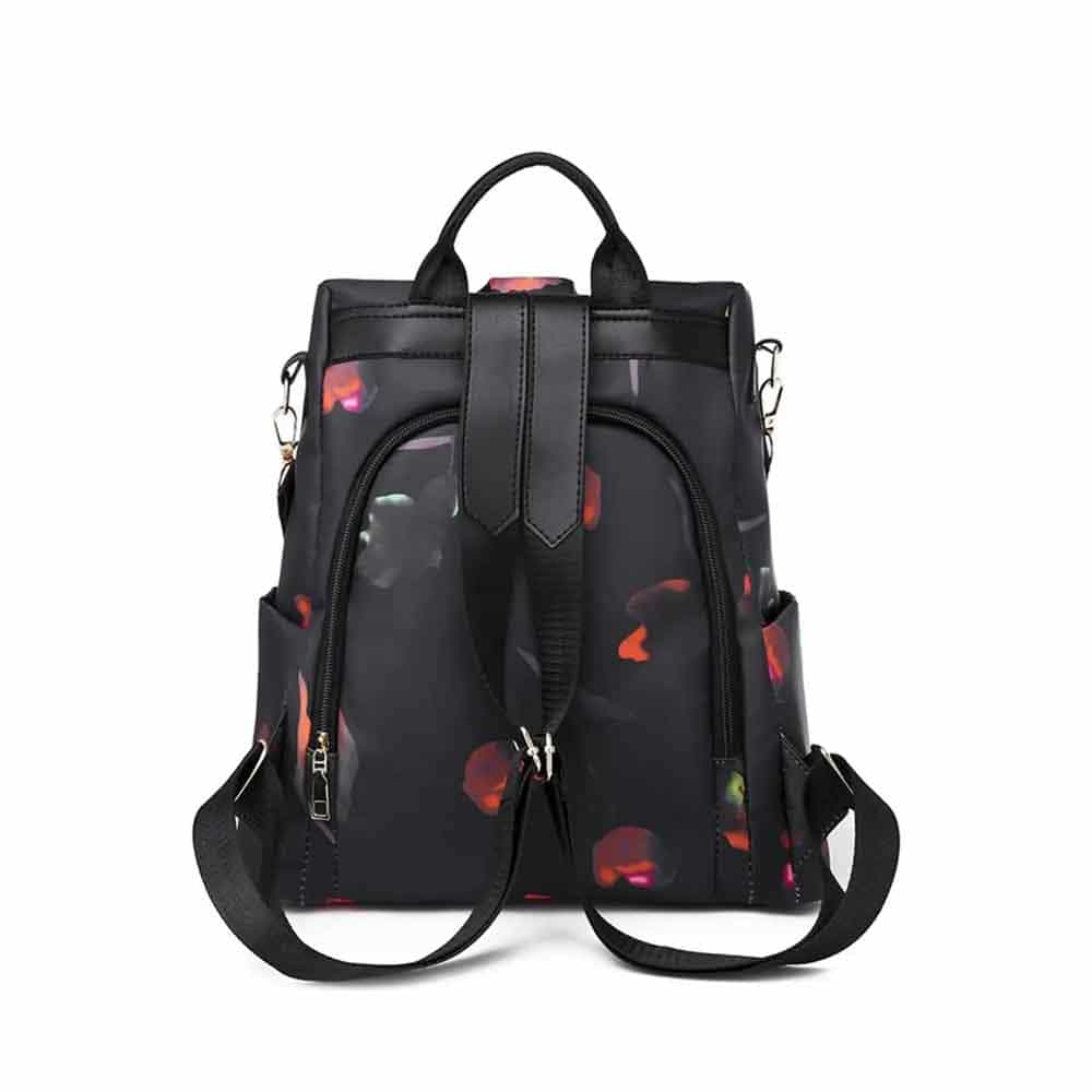 Mochila cartera antirrobo, Lovely, negro naranja - Imagen 2